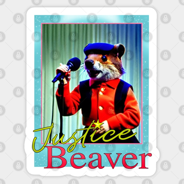 Justice Beaver 2 (pop music star) Sticker by blueversion